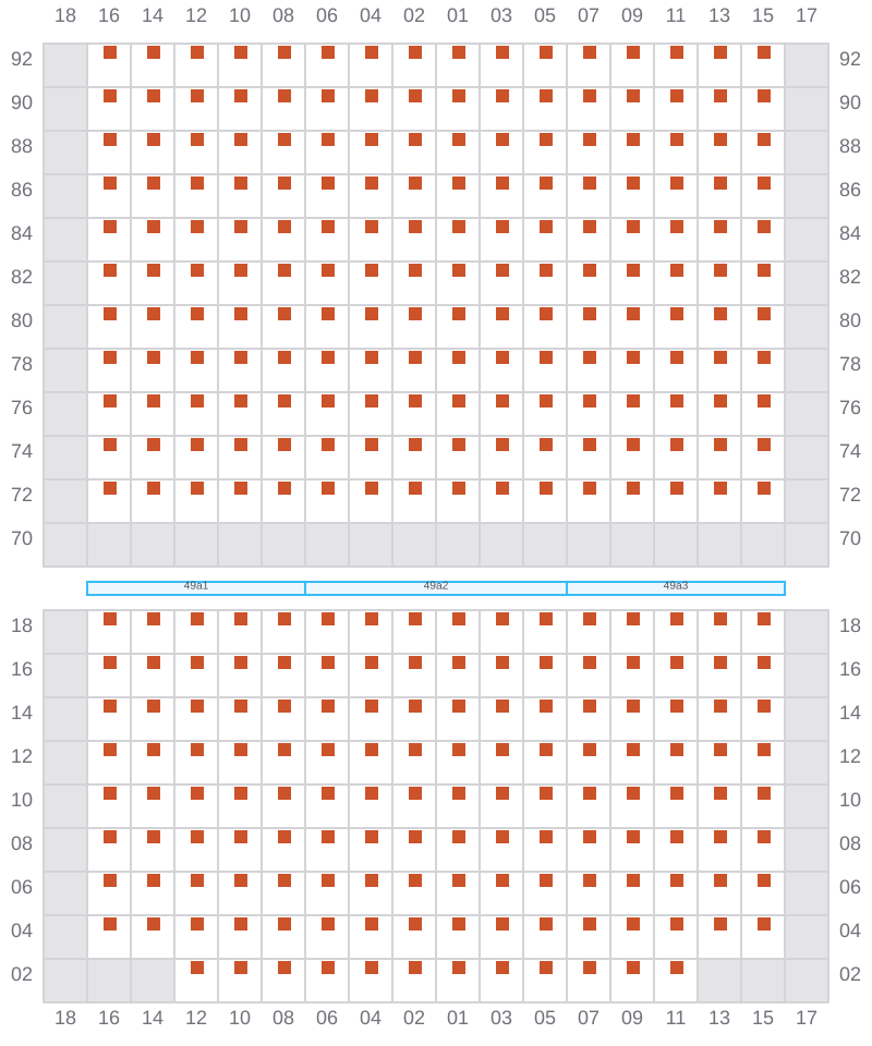 Bay 049 view and slots of MSC BOSTON