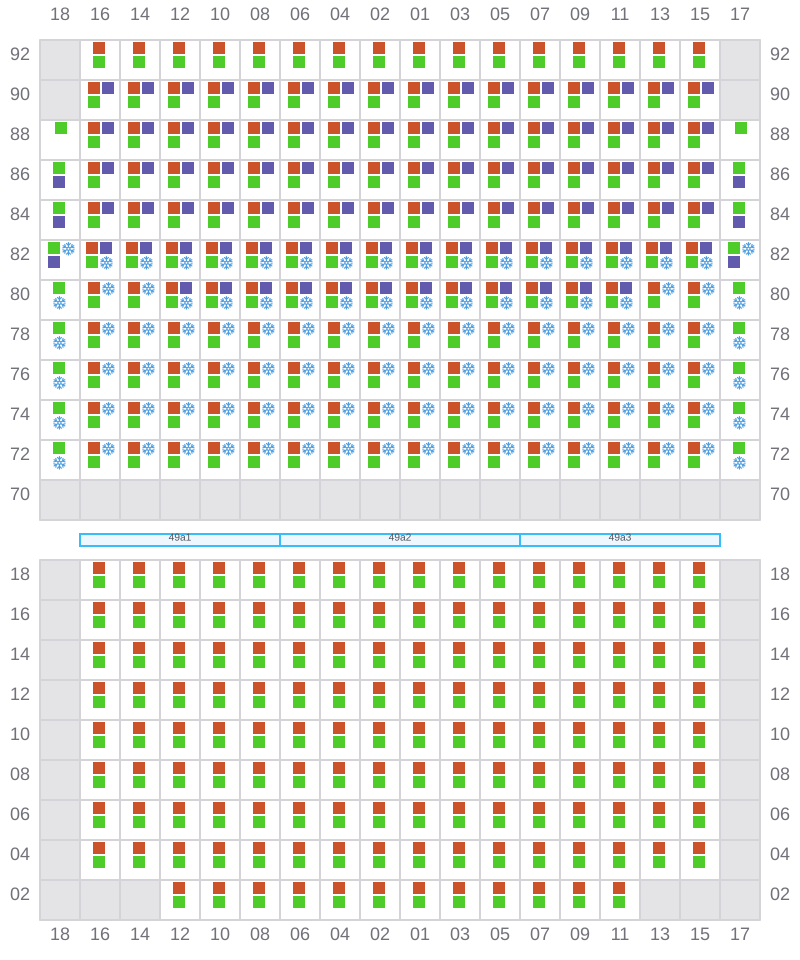 Bay 051 view and slots of MSC BOSTON