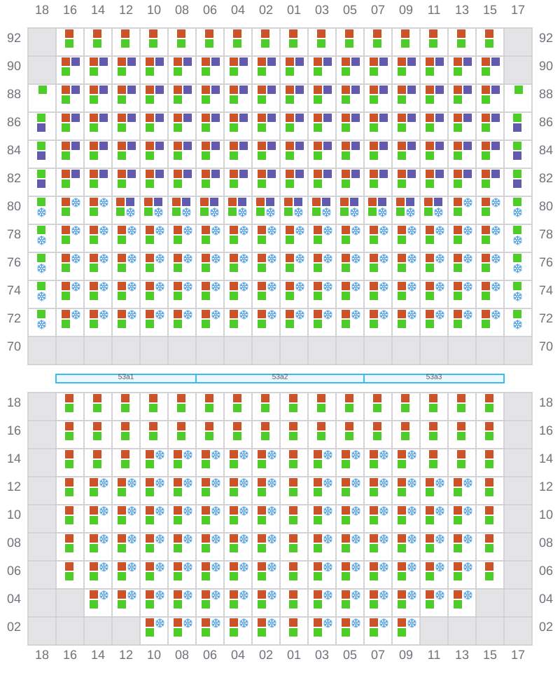 Bay 055 view and slots of MSC BOSTON