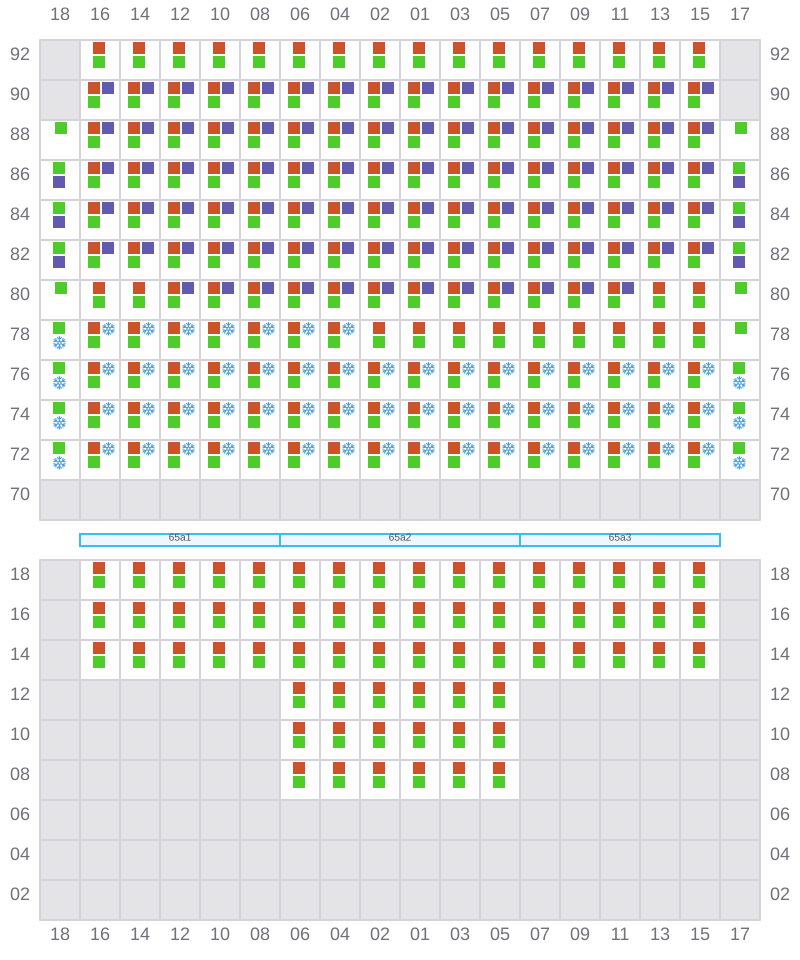 Bay 067 view and slots of MSC BOSTON