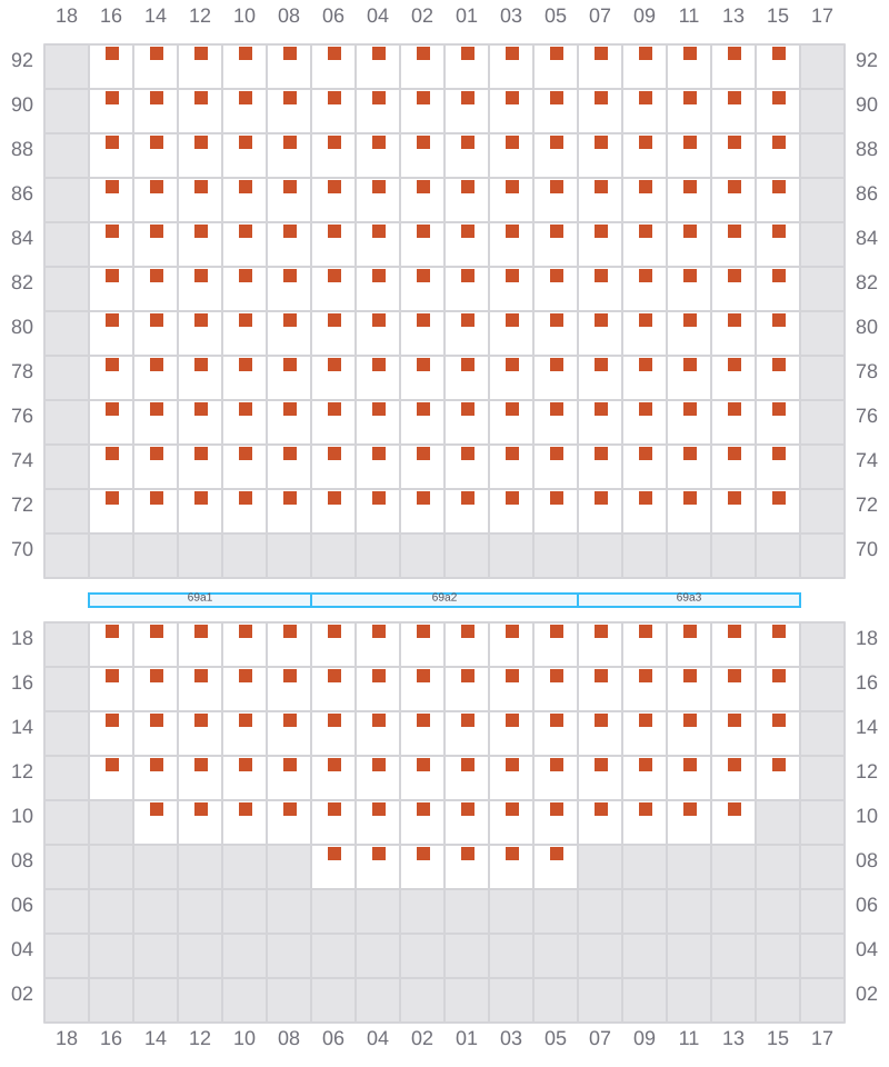 Bay 069 view and slots of MSC BOSTON