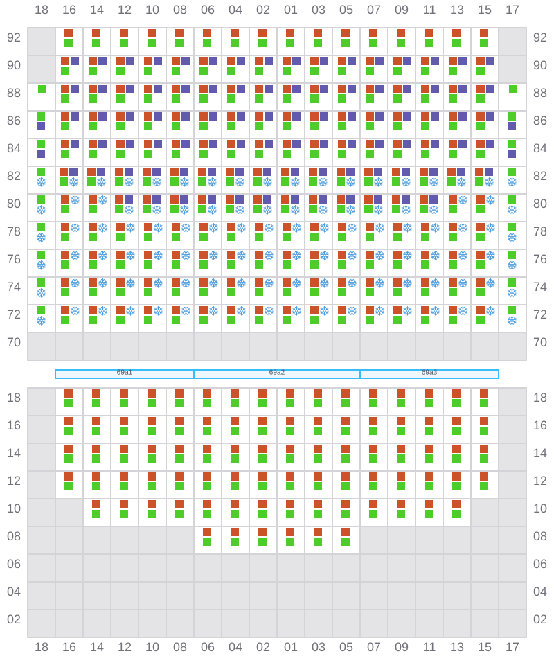 Bay 071 view and slots of MSC BOSTON
