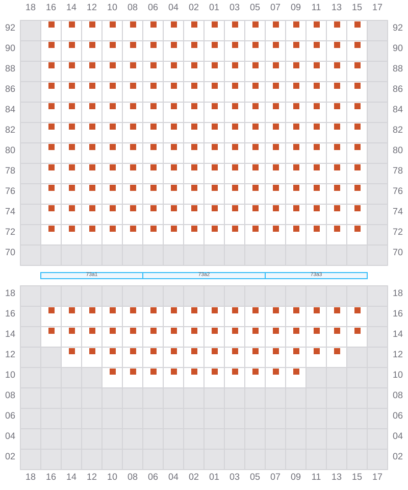 Bay 073 view and slots of MSC BOSTON