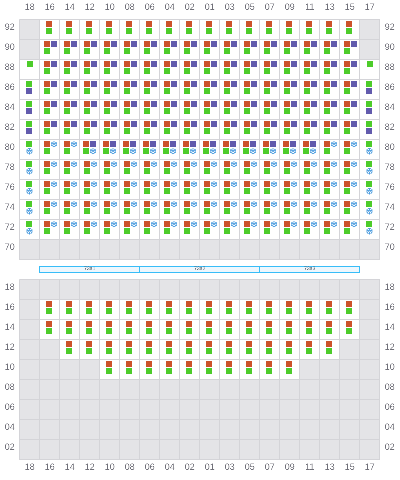 Bay 075 view and slots of MSC BOSTON