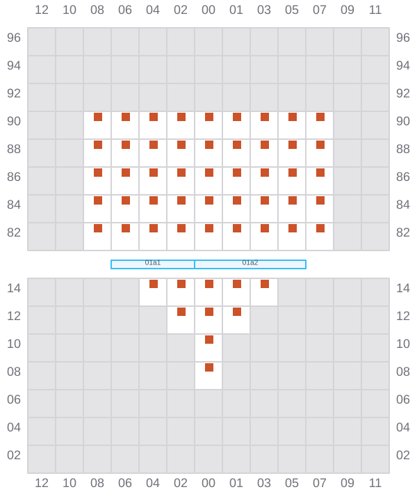 Bay 001 view and slots of WAN HAI 505
