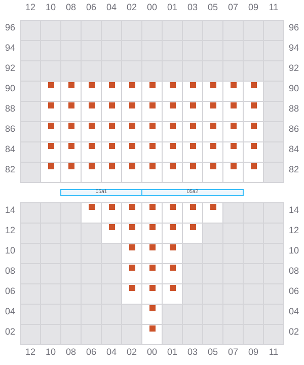 Bay 005 view and slots of WAN HAI 505