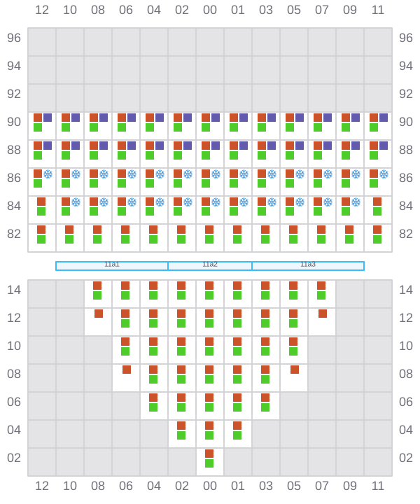 Bay 011 view and slots of WAN HAI 505