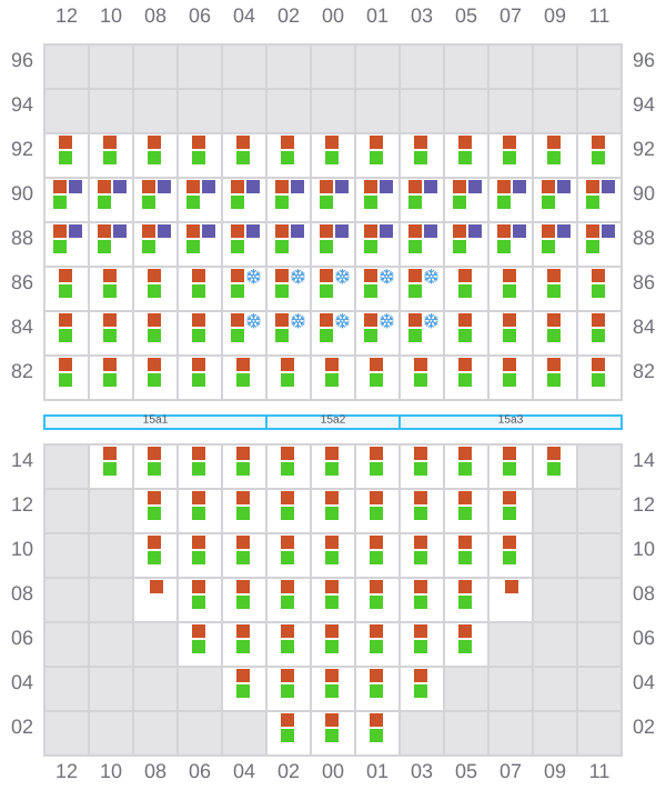 Bay 015 view and slots of WAN HAI 505