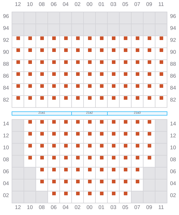 Bay 021 view and slots of WAN HAI 505