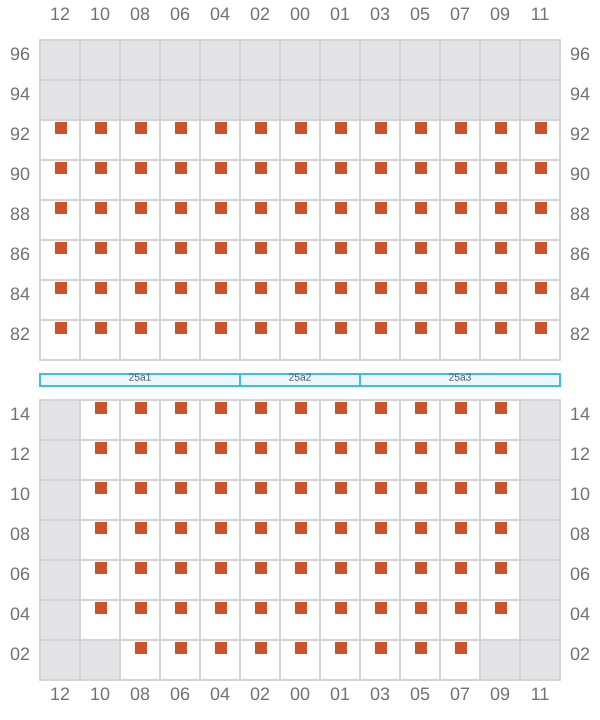 Bay 025 view and slots of WAN HAI 505