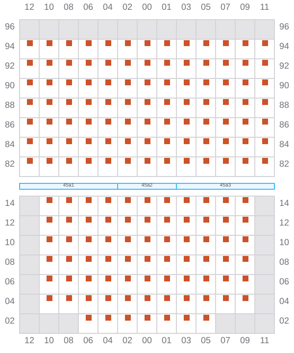 Bay 045 view and slots of WAN HAI 505
