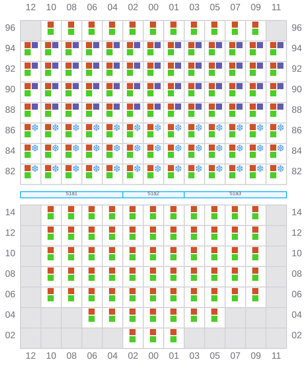 Bay 051 view and slots of WAN HAI 505