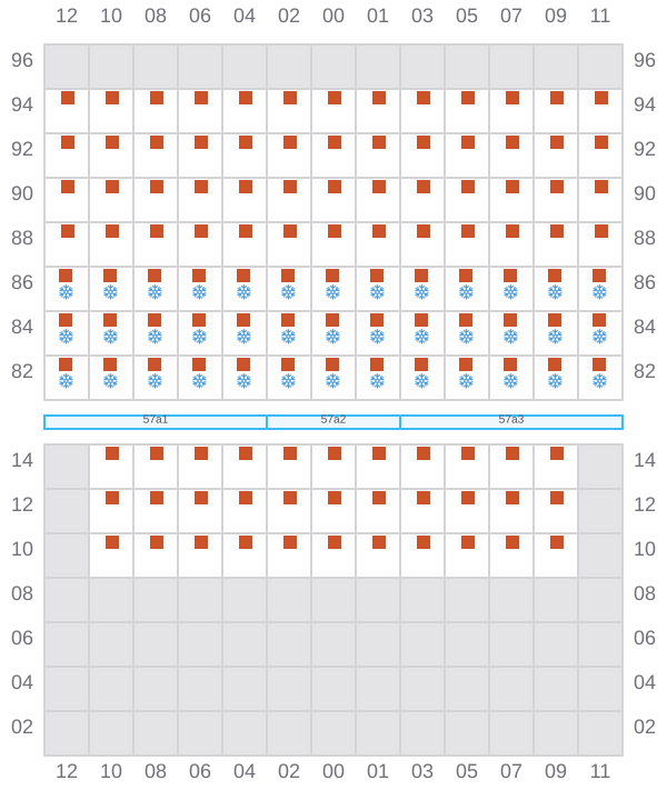 Bay 057 view and slots of WAN HAI 505