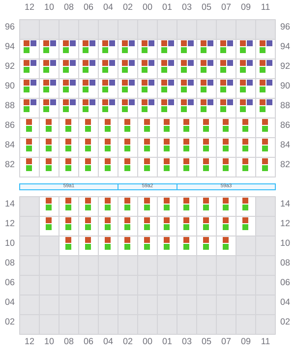 Bay 059 view and slots of WAN HAI 505