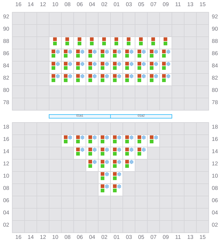 Bay 001 view and slots of RIO NEGRO