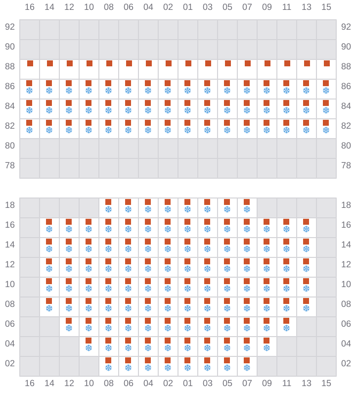 Bay 019 view and slots of RIO NEGRO