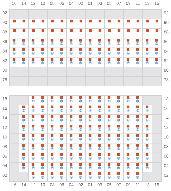Bay 035 view and slots of RIO NEGRO