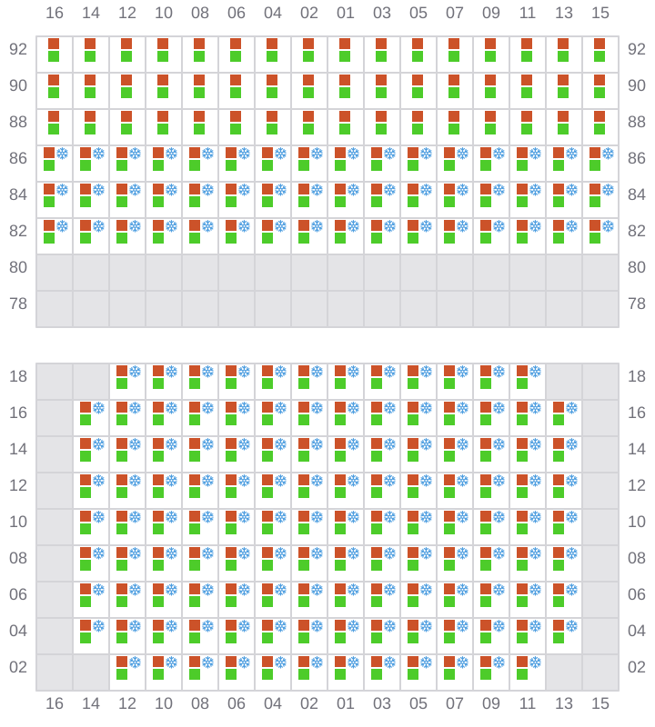 Bay 045 view and slots of RIO NEGRO