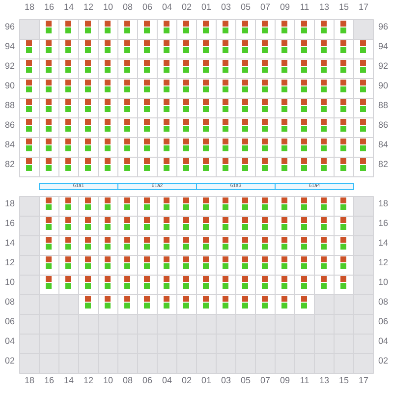 Bay 063 view and slots of EVER LUNAR