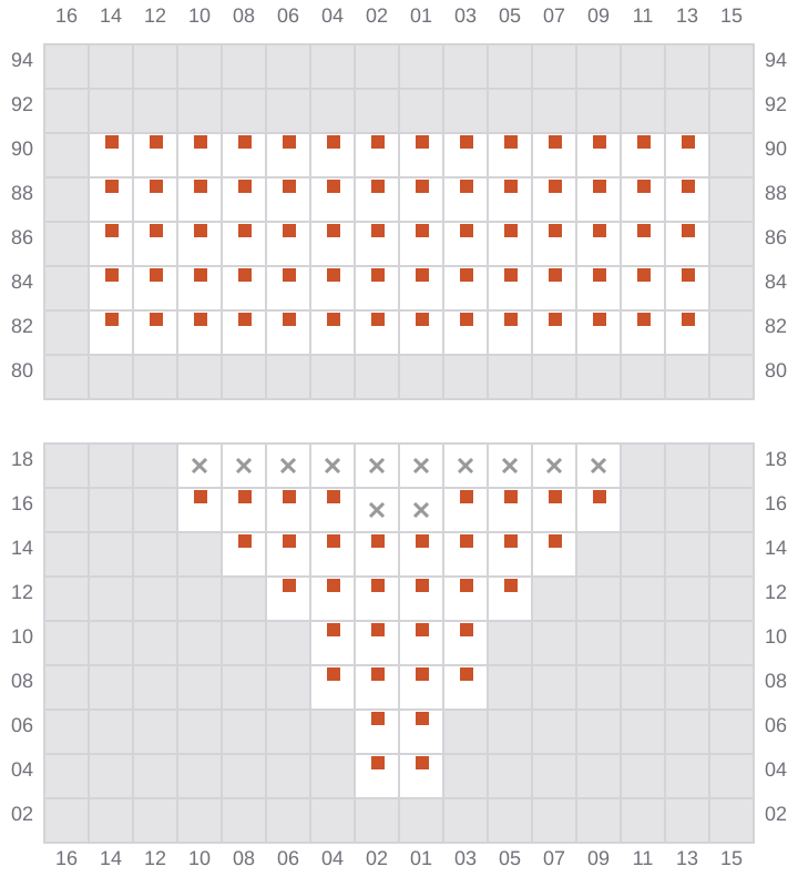 Bay 007 view and slots of HYUNDAI SHANGHAI