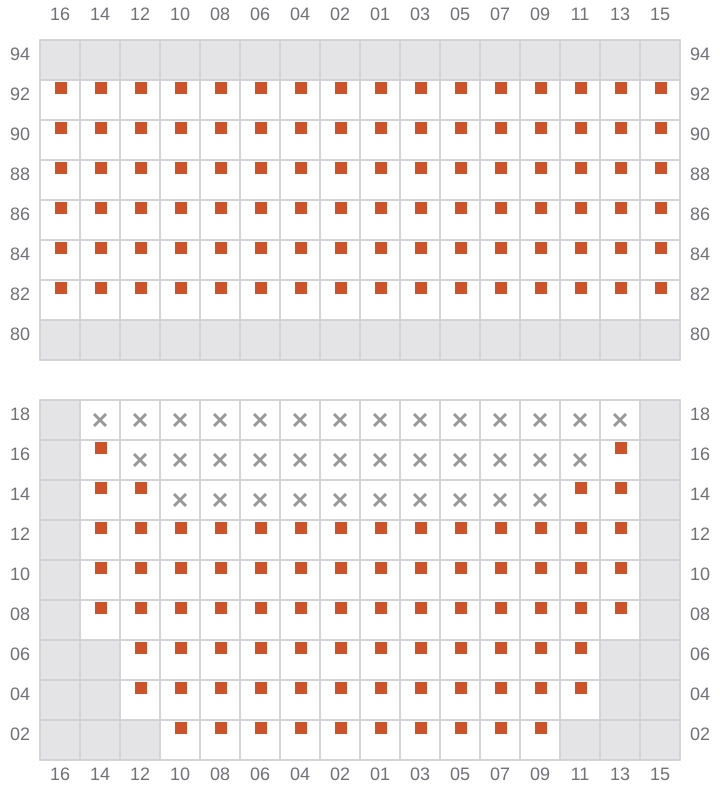 Bay 023 view and slots of HYUNDAI SHANGHAI