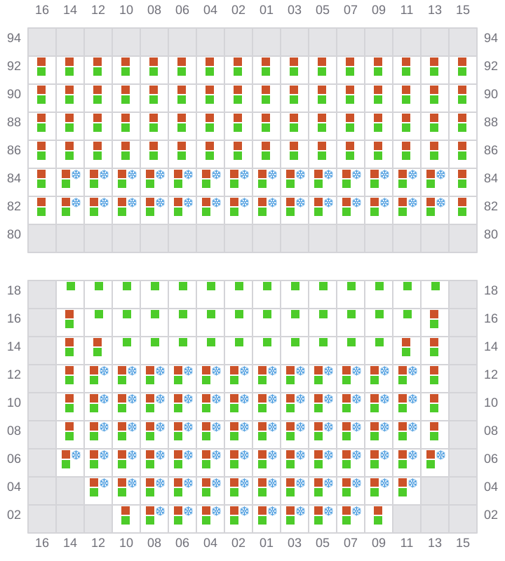 Bay 025 view and slots of HYUNDAI SHANGHAI