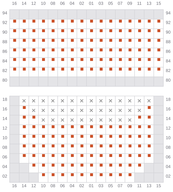 Bay 027 view and slots of HYUNDAI SHANGHAI