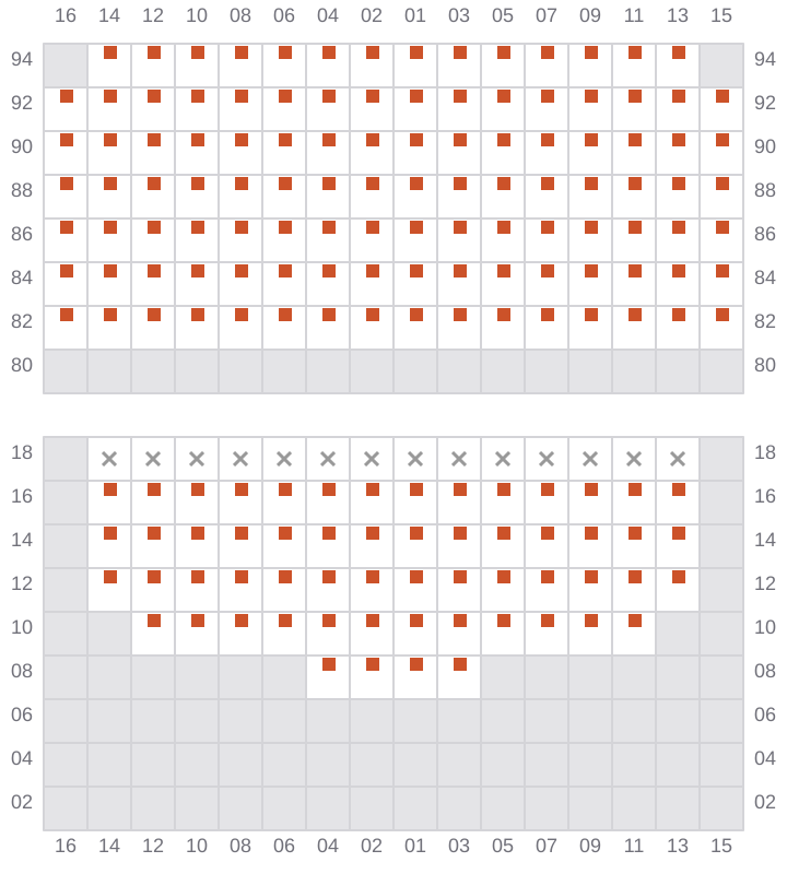 Bay 063 view and slots of HYUNDAI SHANGHAI