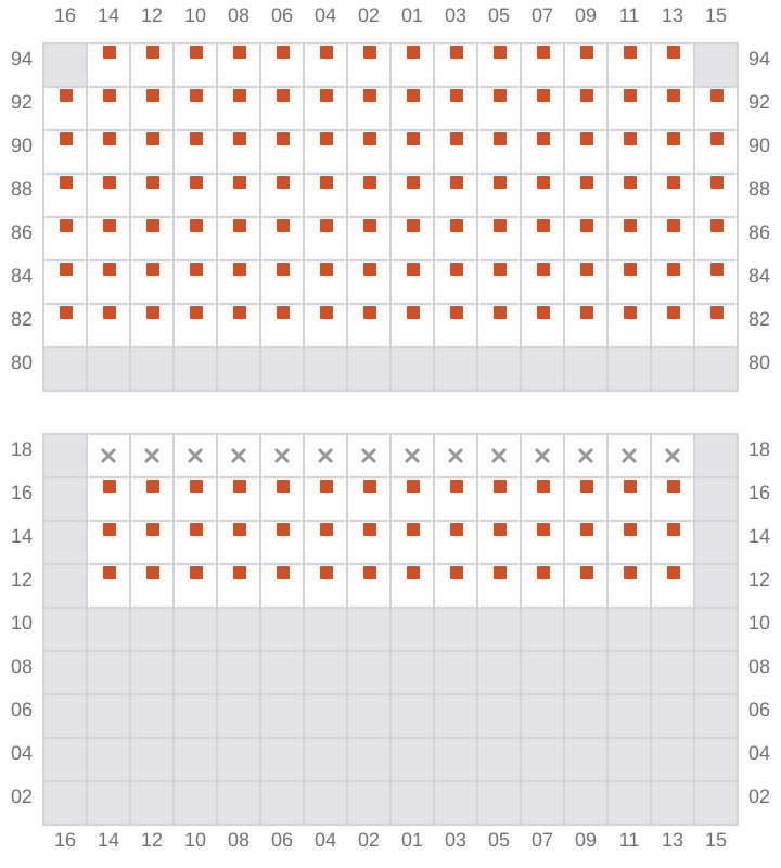 Bay 067 view and slots of HYUNDAI SHANGHAI