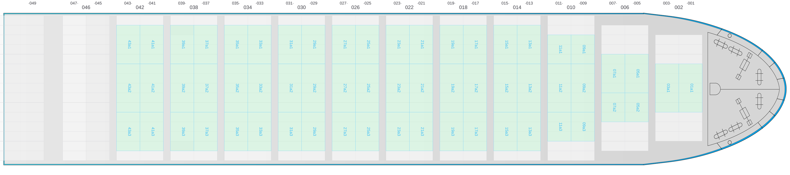 Deck view of CMA CGM AFRICA THREE