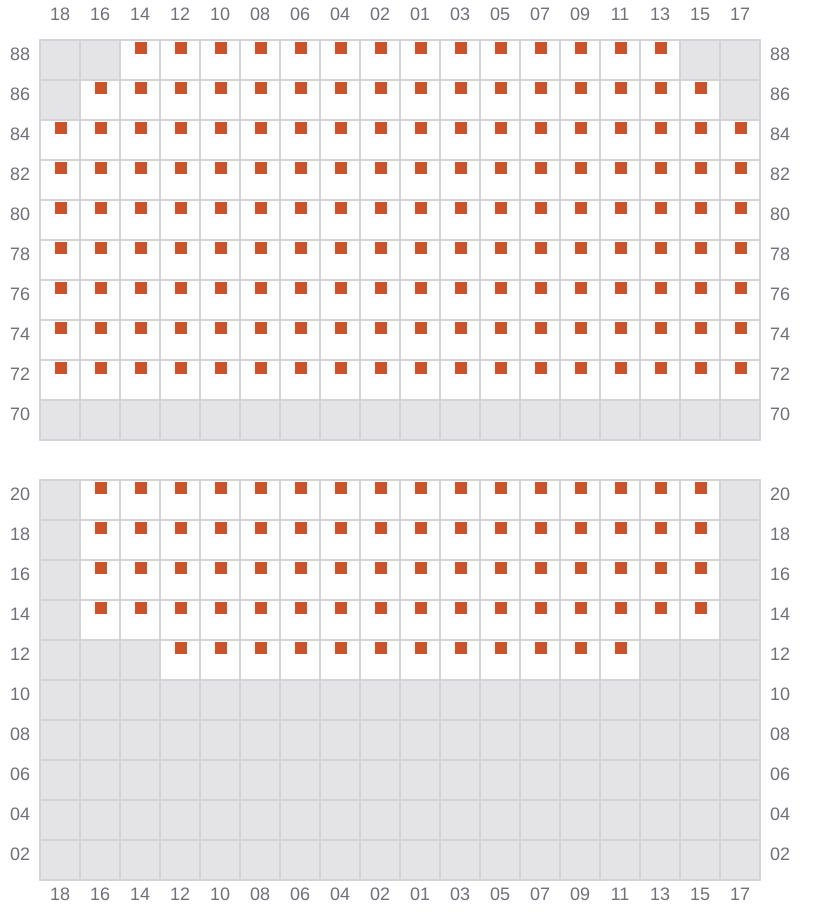 Bay 071 view and slots of YM TRAVEL