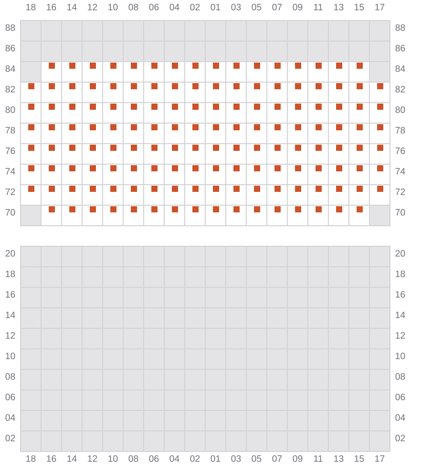 Bay 075 view and slots of YM TRAVEL