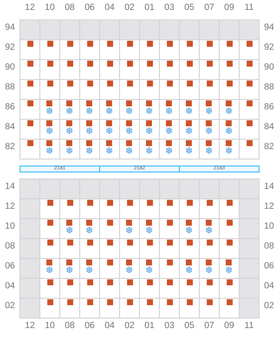 Bay 023 view and slots of MARSA NEPTUNE