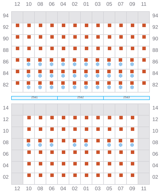 Bay 027 view and slots of MARSA NEPTUNE
