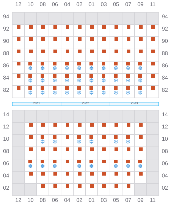 Bay 031 view and slots of MARSA NEPTUNE