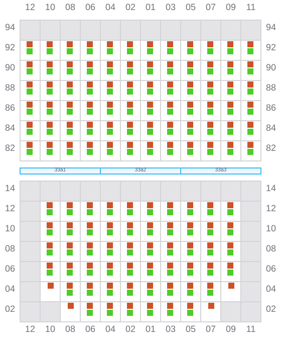 Bay 033 view and slots of MARSA NEPTUNE