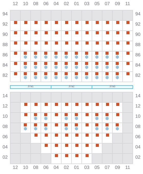 Bay 039 view and slots of MARSA NEPTUNE