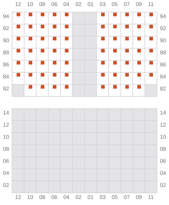Bay 041 view and slots of MARSA NEPTUNE