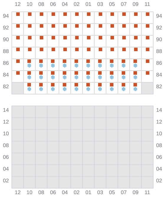 Bay 045 view and slots of MARSA NEPTUNE