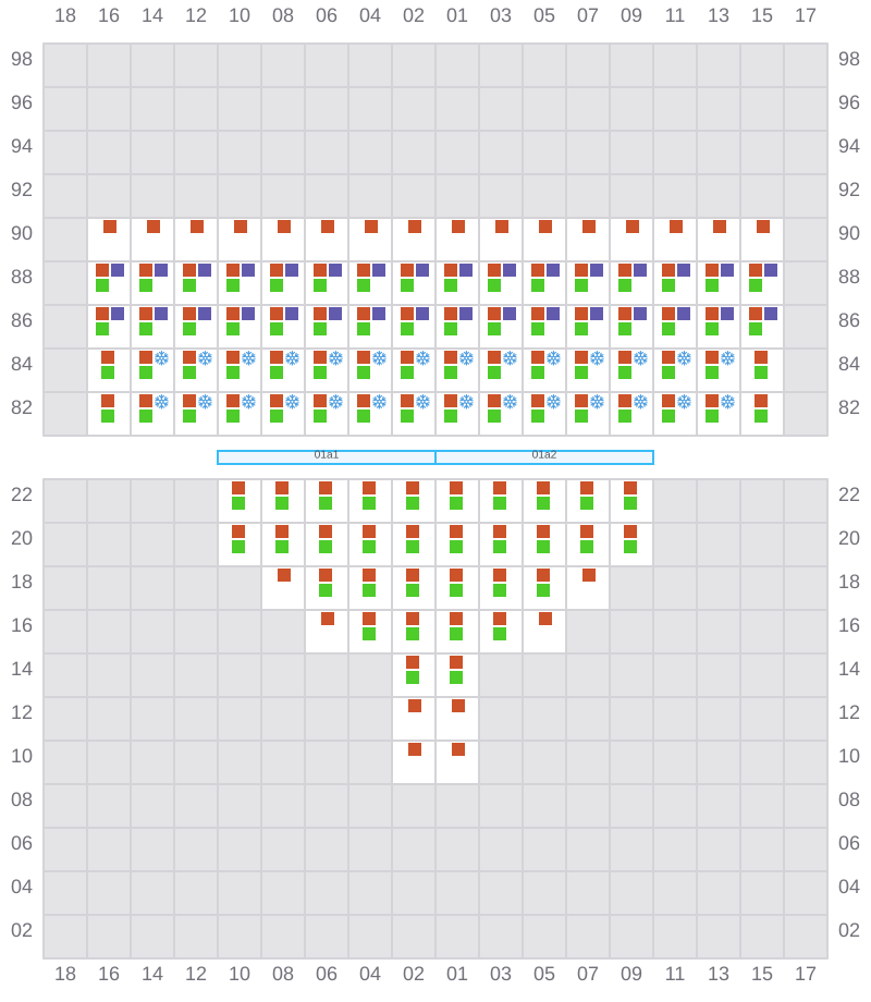 Bay 003 view and slots of MSC IVANA