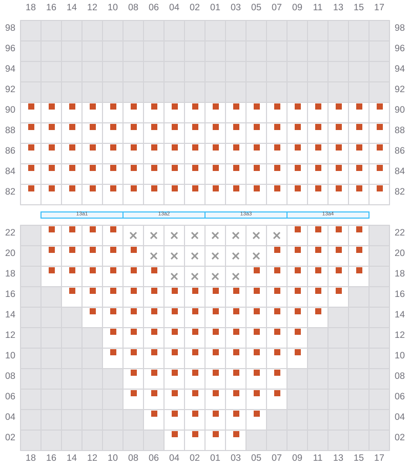 Bay 013 view and slots of MSC IVANA