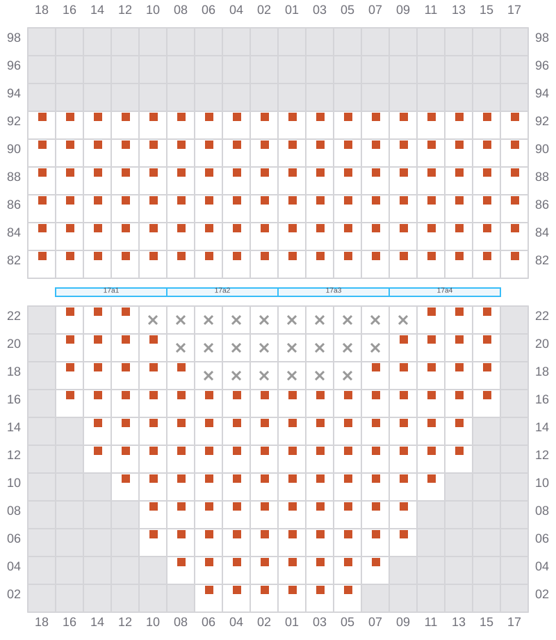 Bay 017 view and slots of MSC IVANA