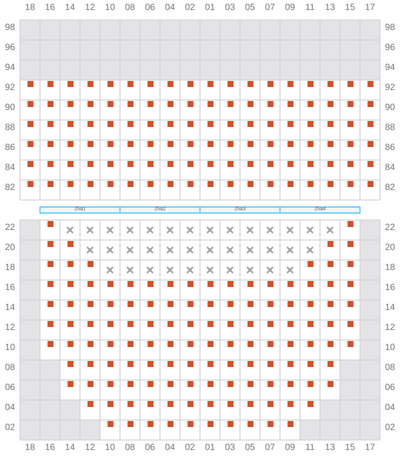Bay 025 view and slots of MSC IVANA