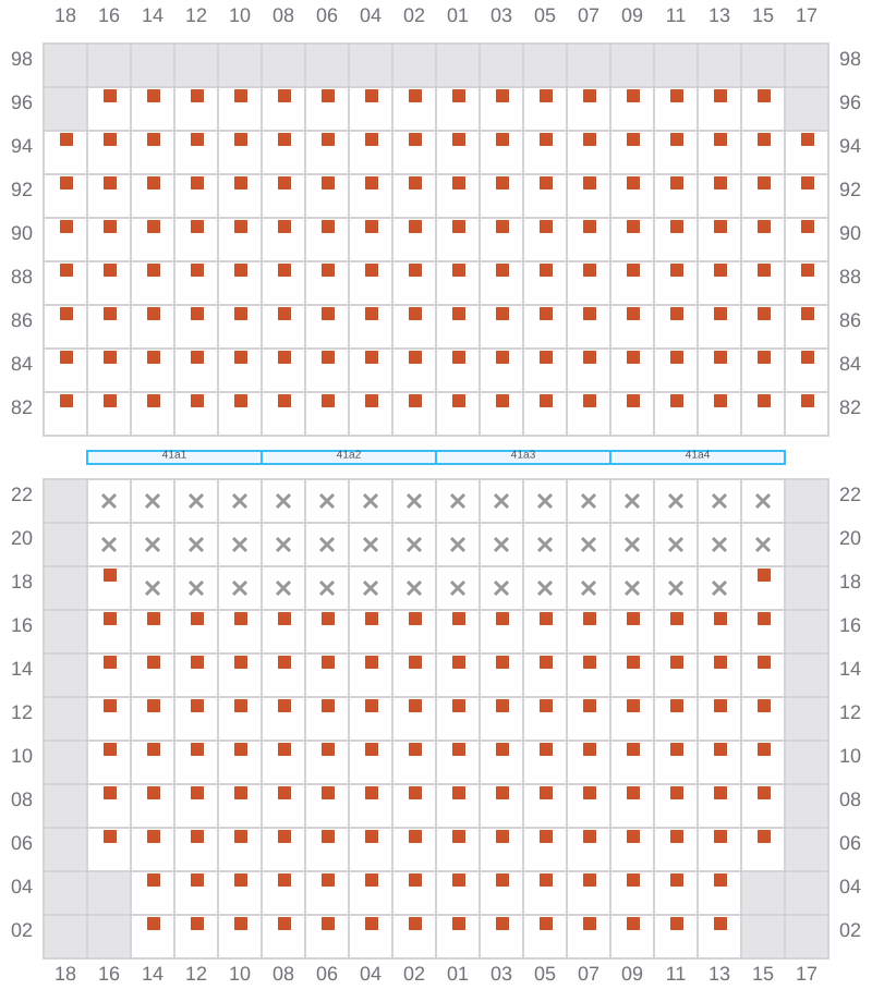 Bay 041 view and slots of MSC IVANA