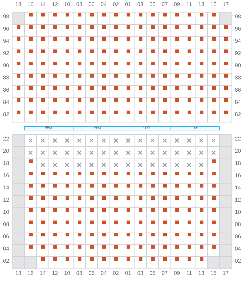 Bay 049 view and slots of MSC IVANA