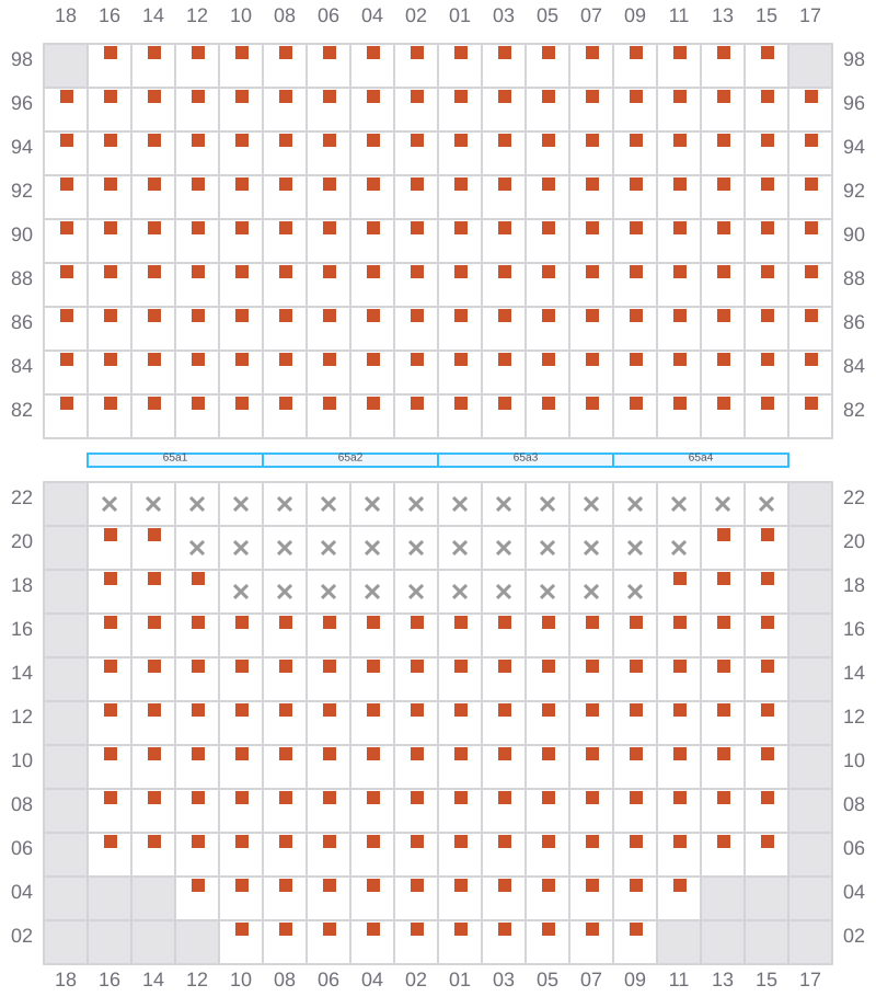 Bay 065 view and slots of MSC IVANA