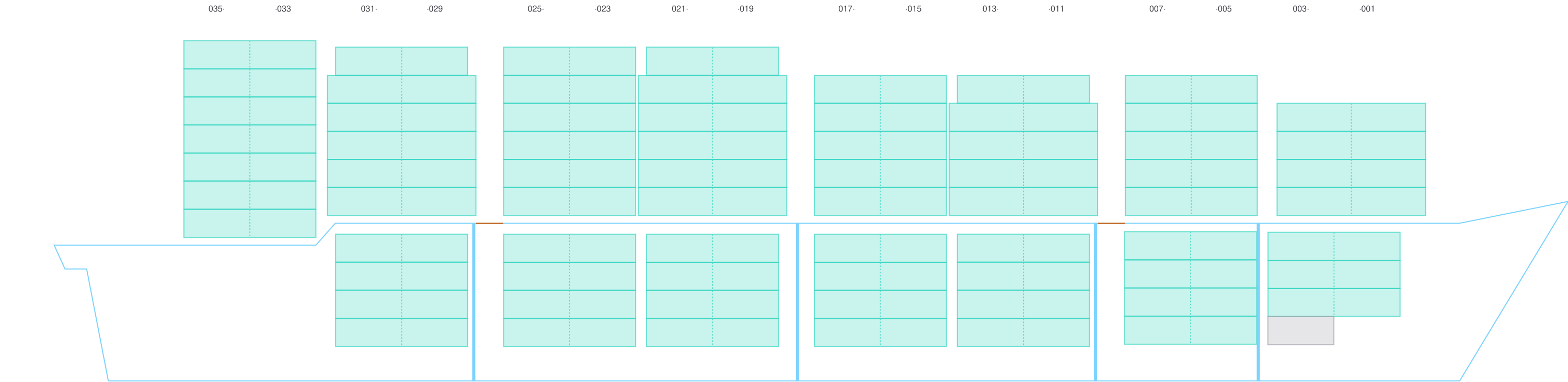 Side view of CONTSHIP TEN