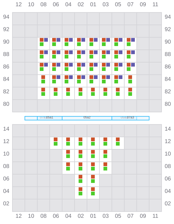 Bay 005 view and slots of CUSSLER