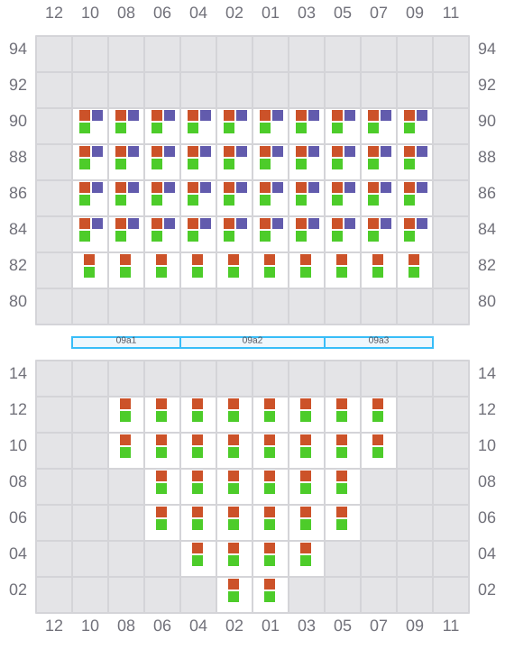 Bay 009 view and slots of CUSSLER