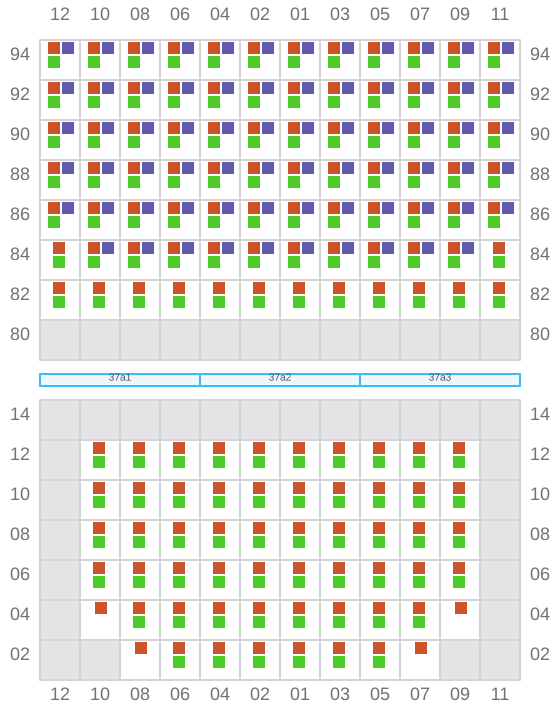 Bay 037 view and slots of CUSSLER